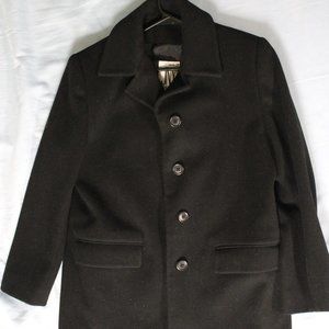 Vintage - Jones New York - Women's Black Wool Pea Coat - M/L